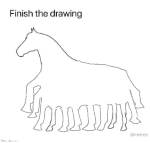 spidorse | image tagged in finish the drawing | made w/ Imgflip meme maker