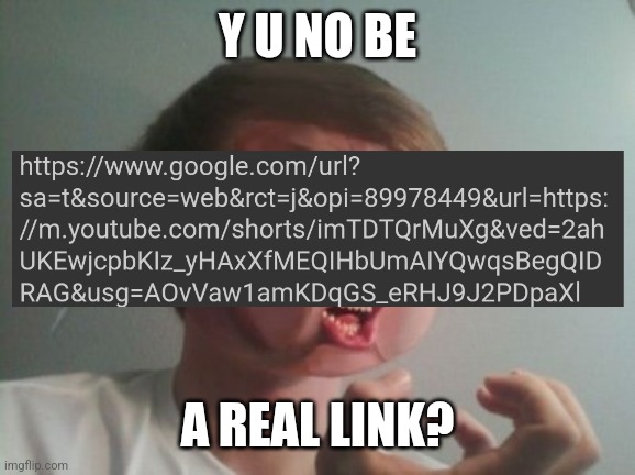 Y u no be a real boy?  | Y U NO BE A REAL LINK? | image tagged in y u no be a real boy | made w/ Imgflip meme maker