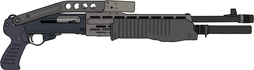 SPAS-12, 21 1/2'' barrel(Re-Arranged ver.) Blank Meme Template