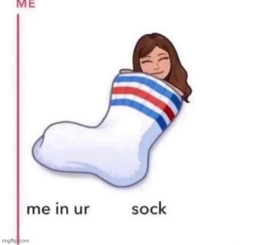 Me in ur cum sock | image tagged in me in ur cum sock | made w/ Imgflip meme maker