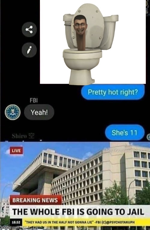 The whole FBI is going to jail | image tagged in the whole fbi is going to jail | made w/ Imgflip meme maker