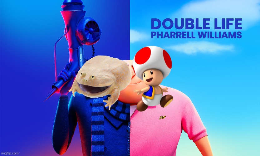 Pharrell Williams - Double Life | image tagged in pharrell williams - double life | made w/ Imgflip meme maker