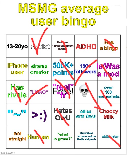 idek how to bingo | image tagged in msmg average user bingo by owu- | made w/ Imgflip meme maker