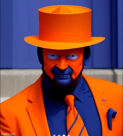 Orange face faker blue man | image tagged in orange face faker blue man | made w/ Imgflip meme maker