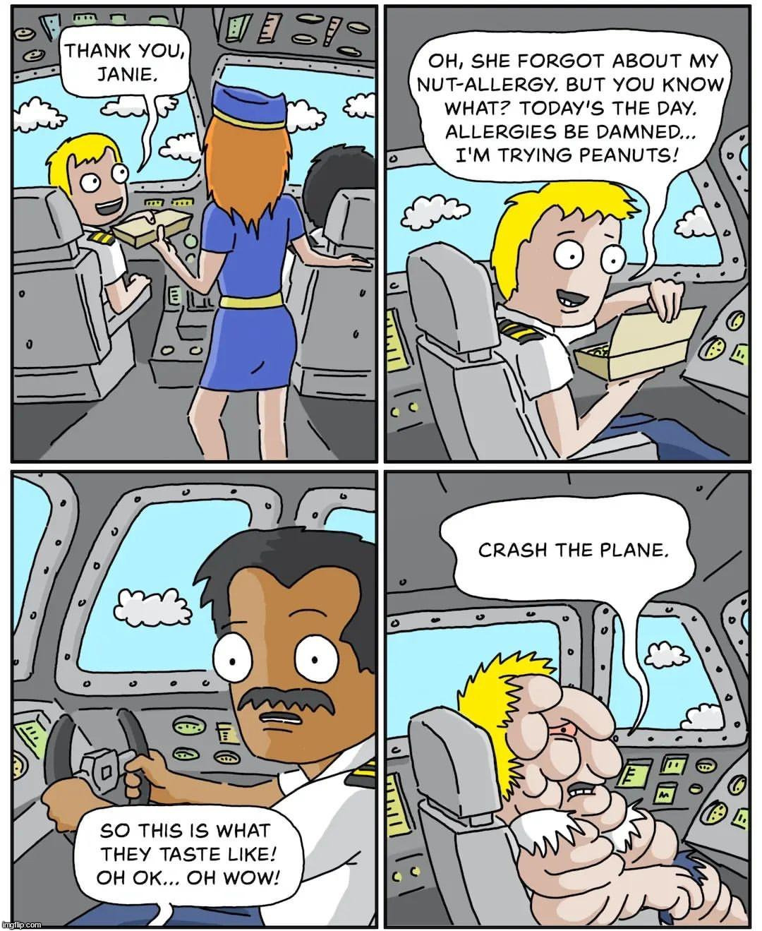 Crash the plane | image tagged in comics/cartoons | made w/ Imgflip meme maker