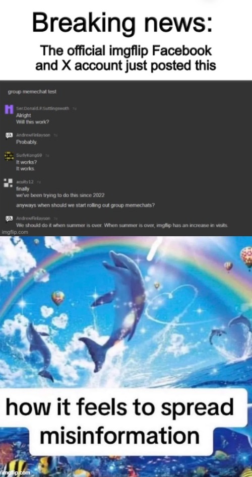 image tagged in how it feels to spread misinformation | made w/ Imgflip meme maker