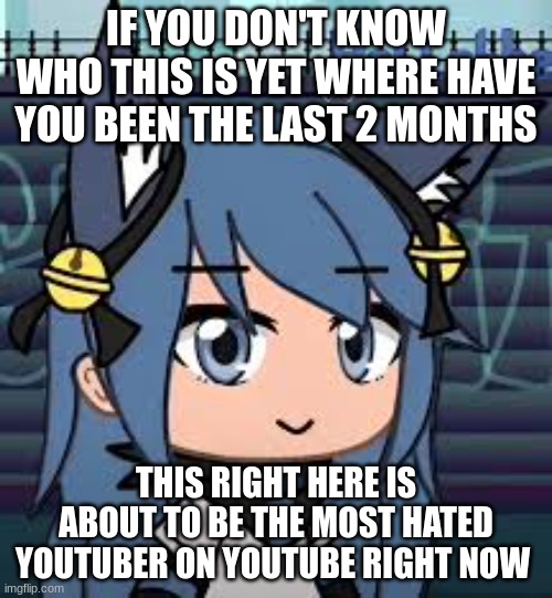 it only takes mmm maybe about 20 seconds of scrolling after searching bella the wolf and you will see what I mean | IF YOU DON'T KNOW WHO THIS IS YET WHERE HAVE YOU BEEN THE LAST 2 MONTHS; THIS RIGHT HERE IS ABOUT TO BE THE MOST HATED YOUTUBER ON YOUTUBE RIGHT NOW | made w/ Imgflip meme maker