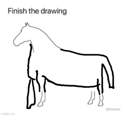 I finished the drawing badly | image tagged in finish the drawing | made w/ Imgflip meme maker