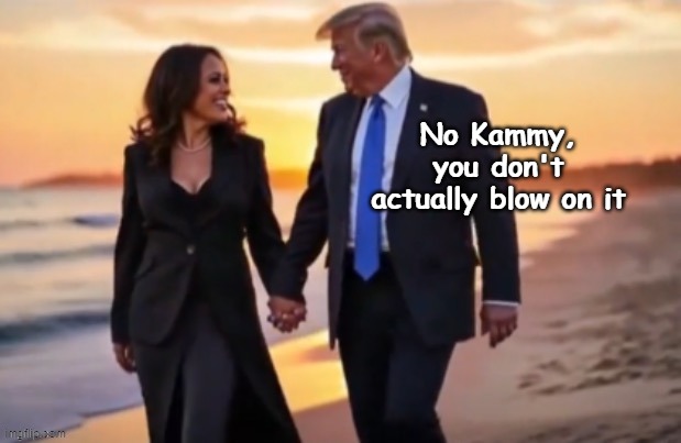 No Kammy, you don't actually blow on it | made w/ Imgflip meme maker