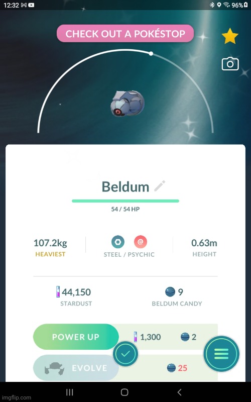 Here you are | image tagged in beldum,shiny,pokemon go | made w/ Imgflip meme maker