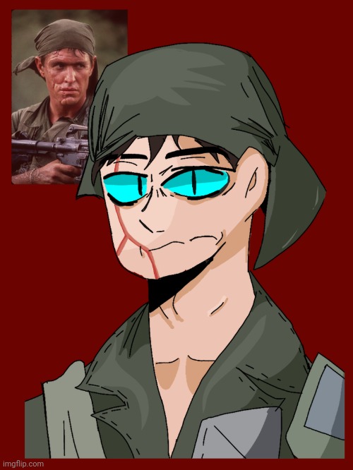Drawing the Platoon cast p1 (Sgt. Barnes) | made w/ Imgflip meme maker