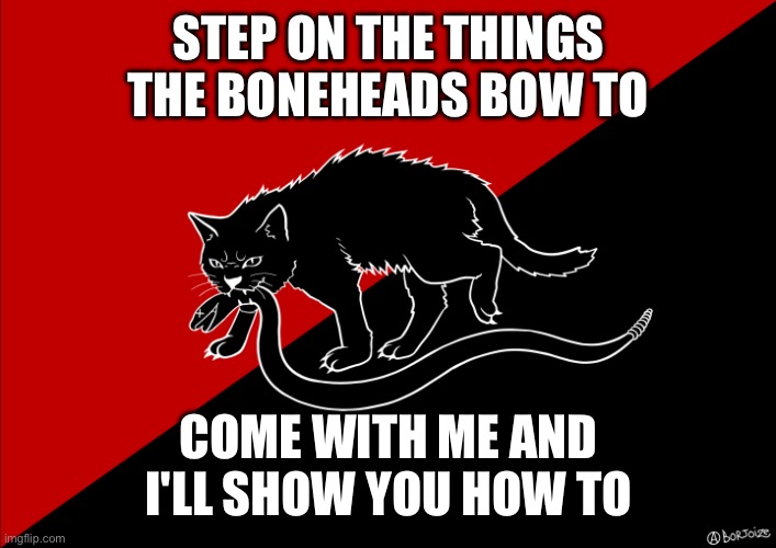 STEP ON THE THINGS THE BONEHEADS BOW TO; COME WITH ME AND I'LL SHOW YOU HOW TO | made w/ Imgflip meme maker