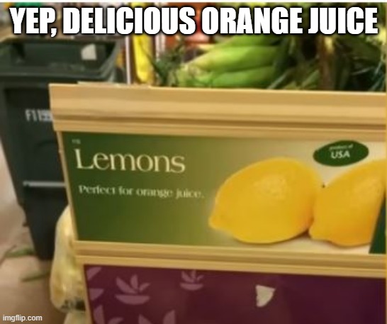 When Life Gives You Lemons, Make Orange Juice | YEP, DELICIOUS ORANGE JUICE | image tagged in you had one job | made w/ Imgflip meme maker