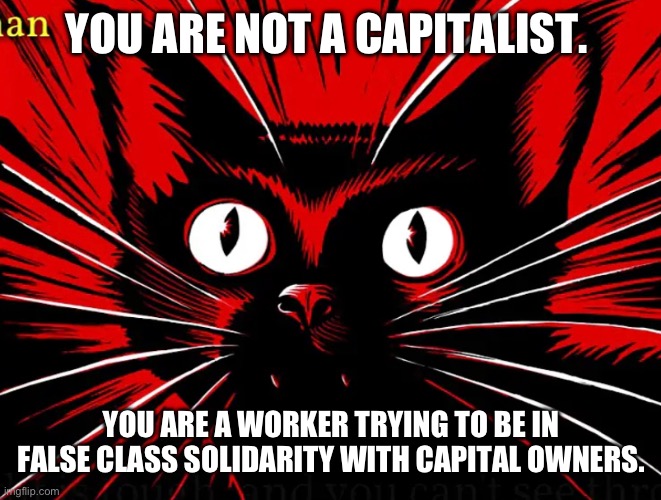 I’m dawn,I love dogs if you catch my drift! | YOU ARE NOT A CAPITALIST. YOU ARE A WORKER TRYING TO BE IN FALSE CLASS SOLIDARITY WITH CAPITAL OWNERS. | made w/ Imgflip meme maker