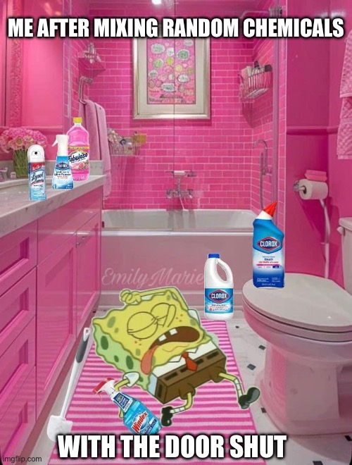 Toxic Fumes | ME AFTER MIXING RANDOM CHEMICALS; WITH THE DOOR SHUT | image tagged in funny,spongebob | made w/ Imgflip meme maker