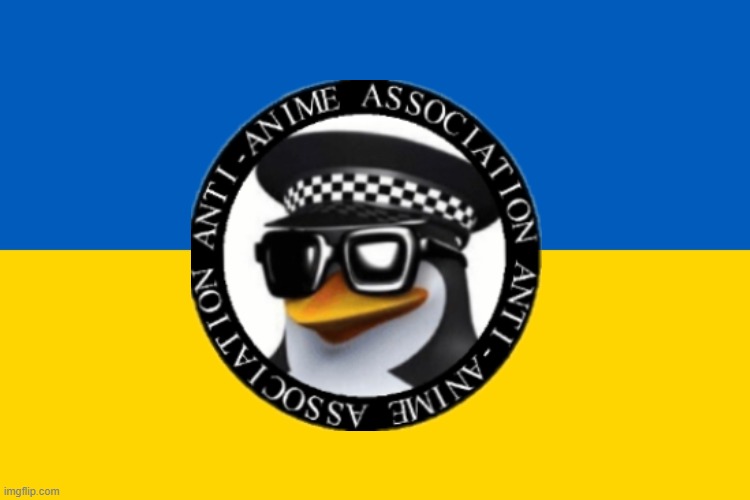 Ukrainian AAA flag Blank Meme Template