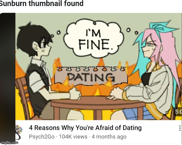 its a real video | image tagged in sunburn thumbnail found | made w/ Imgflip meme maker