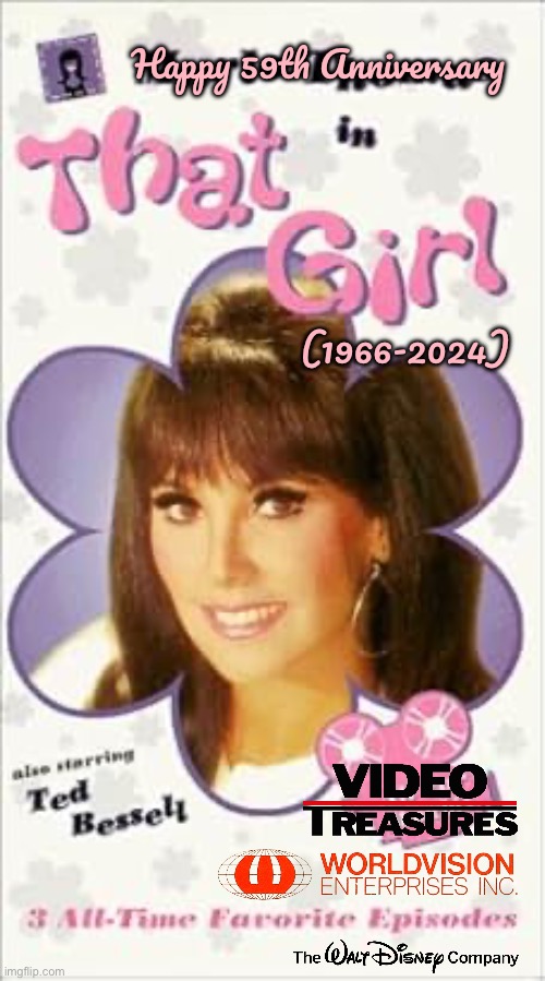 Happy 59th Anniversary to That Girl (1966-2024) | Happy 59th Anniversary; (1966-2024) | image tagged in 1960s,1970s,girl,tv,classic,tv show | made w/ Imgflip meme maker