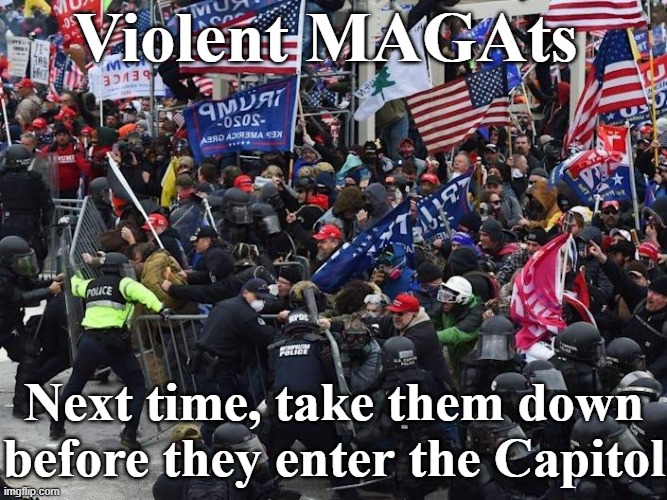 Cop-killer MAGA right wing Capitol Riot January 6th | Violent MAGAts Next time, take them down before they enter the Capitol | image tagged in cop-killer maga right wing capitol riot january 6th | made w/ Imgflip meme maker