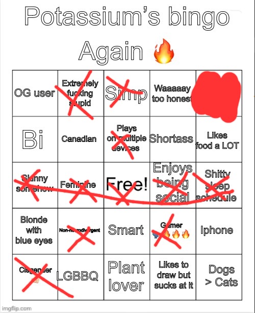 Potassium Bingo V4 | image tagged in potassium bingo v4 | made w/ Imgflip meme maker