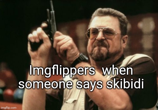 Am I The Only One Around Here | Imgflippers  when someone says skibidi | image tagged in memes,am i the only one around here | made w/ Imgflip meme maker