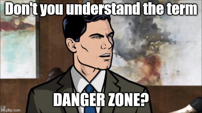 Archer | Don't you understand the term DANGER ZONE? | image tagged in archer | made w/ Imgflip meme maker