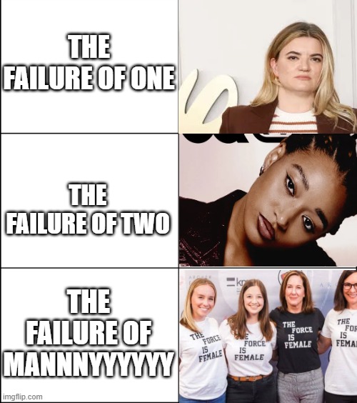 Nothing of value was lost | THE FAILURE OF ONE; THE FAILURE OF TWO; THE FAILURE OF MANNNYYYYYY | image tagged in 6 square grid | made w/ Imgflip meme maker