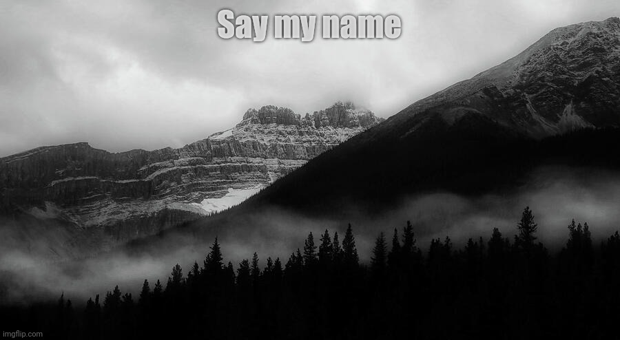 . | Say my name | made w/ Imgflip meme maker