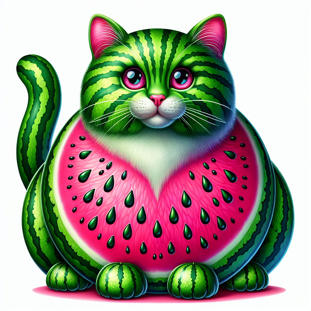 Watermelon Cat Blank Meme Template