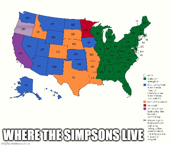 WHERE THE SIMPSONS LIVE | image tagged in the simpsons | made w/ Imgflip meme maker