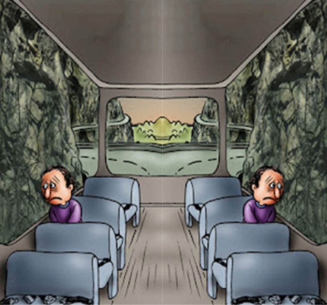 2 guys on a bus meme mirrored Blank Meme Template