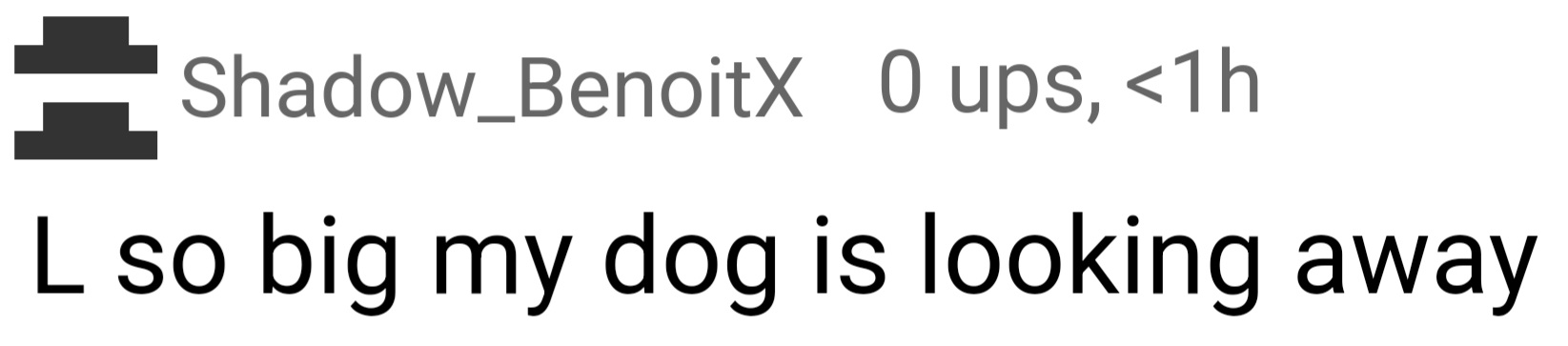L so big (light mode) Blank Meme Template