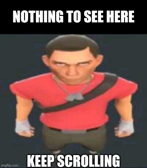 . | NOTHING TO SEE HERE; KEEP SCROLLING | image tagged in bro,keep scrolling,why did you click this,get out of here | made w/ Imgflip meme maker