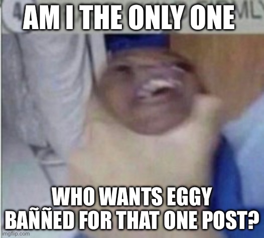 Ik I was the one who drew it but I NEVER shared it directly here and bro just goes and copy pastes it- | AM I THE ONLY ONE; WHO WANTS EGGY BAÑÑED FOR THAT ONE POST? | image tagged in grab | made w/ Imgflip meme maker