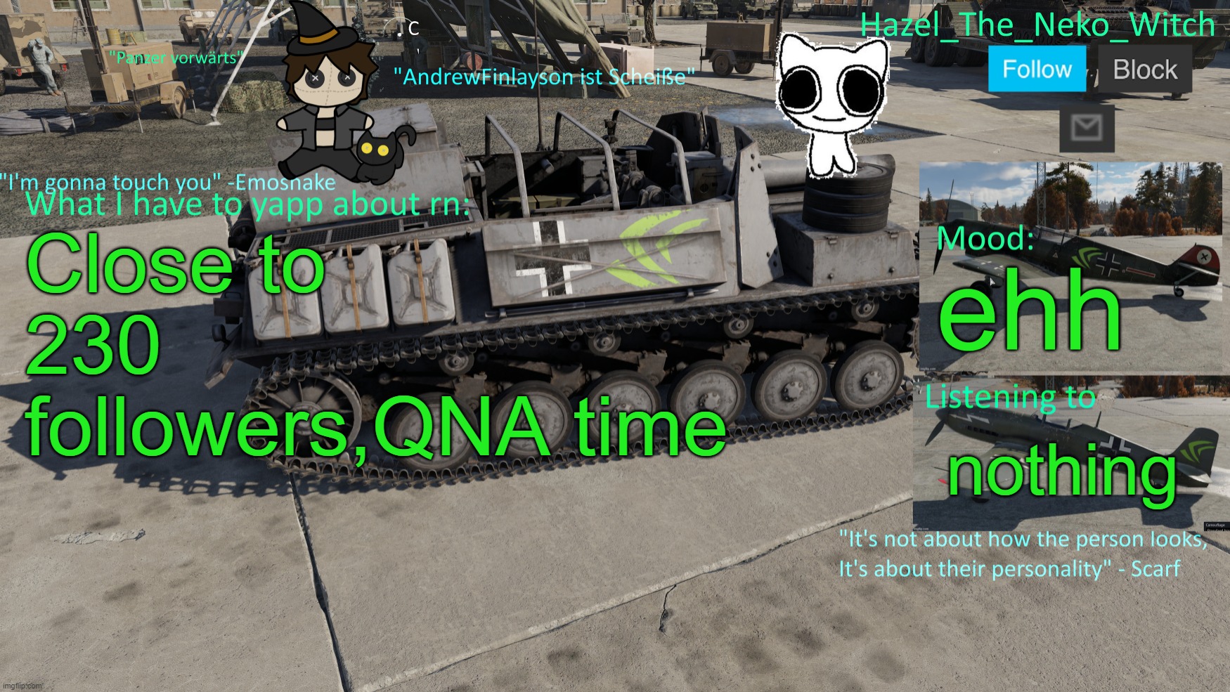 Neko War Thunder template(Thx Disco for drawing) | Close to 230 followers,QNA time; ehh; nothing | image tagged in neko war thunder template thx disco for drawing | made w/ Imgflip meme maker