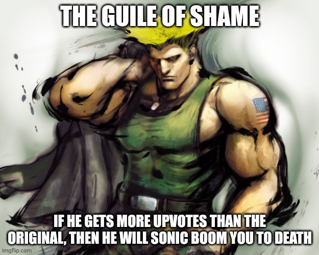 Stupid of shame | image tagged in the guile of shame | made w/ Imgflip meme maker