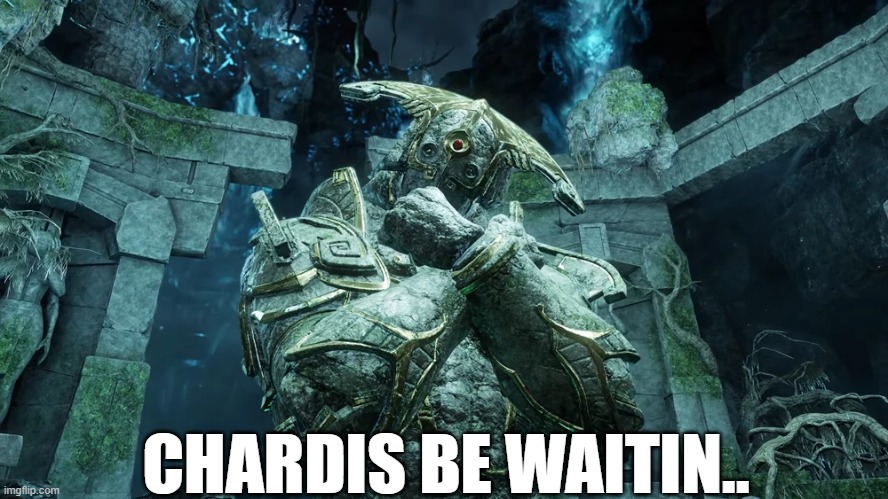 Chardis be waitin.. | CHARDIS BE WAITIN.. | image tagged in newworld,lazarus | made w/ Imgflip meme maker