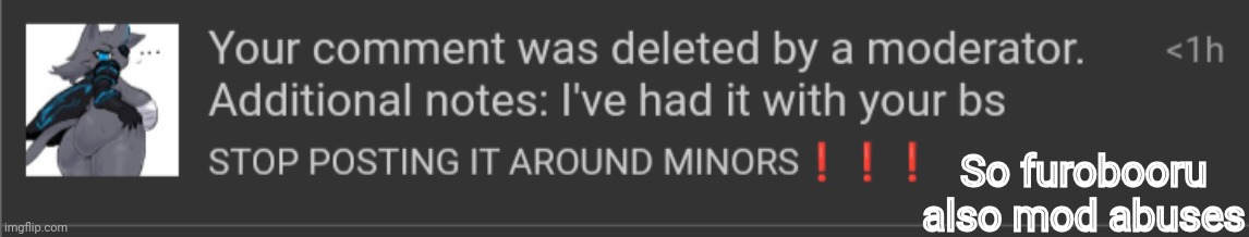 Y'all we gotta nuke them outta orbit | So furobooru also mod abuses | made w/ Imgflip meme maker