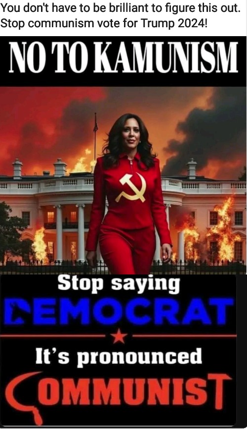 Just Say No To Kamunism | image tagged in just say no to kamunism | made w/ Imgflip meme maker
