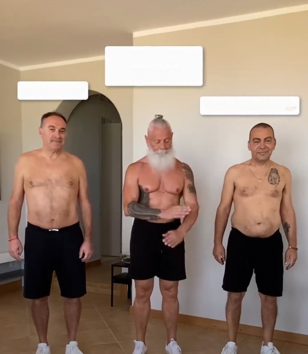 Calisthenics old trio Blank Meme Template