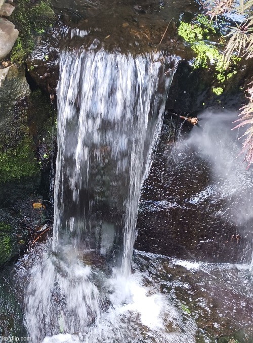 Check out this massive waterfall! | image tagged in it's not actually massive,it's a tiny cascade,i just cropped it,to make it look bigger | made w/ Imgflip meme maker