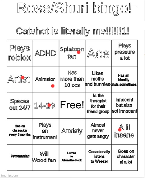 Didn't even get close to a bingo | image tagged in rose/shuri bingo | made w/ Imgflip meme maker