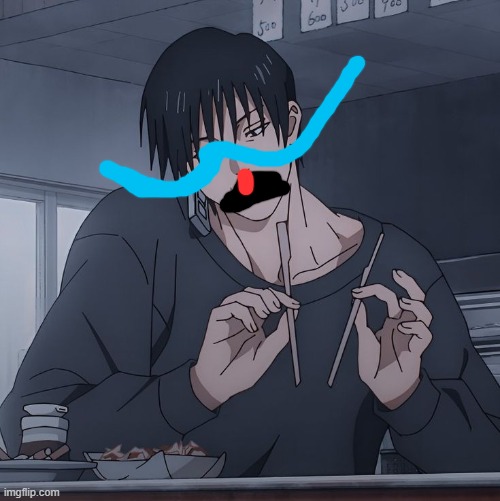 Toji eating | image tagged in toji eating | made w/ Imgflip meme maker