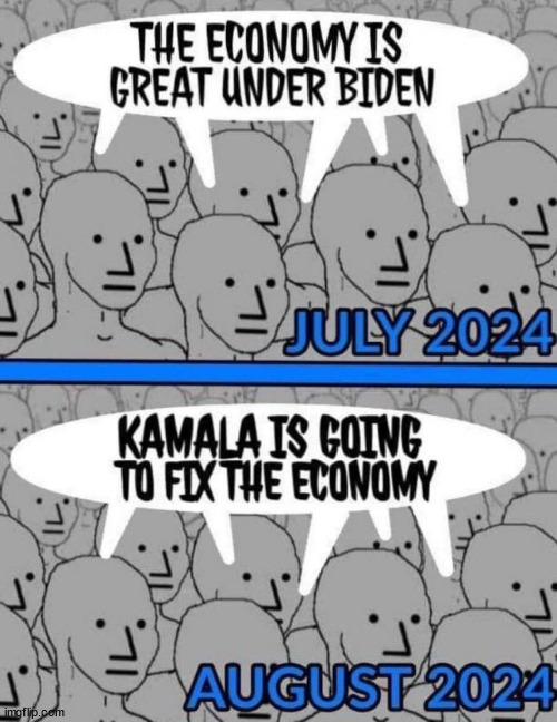 Bidenomics history | image tagged in the cult,repeating everything the msm says | made w/ Imgflip meme maker