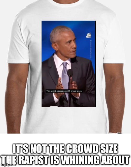 OBAMA | IT'S NOT THE CROWD SIZE
THE RAPIST IS WHINING ABOUT | image tagged in crowd size,trump | made w/ Imgflip meme maker