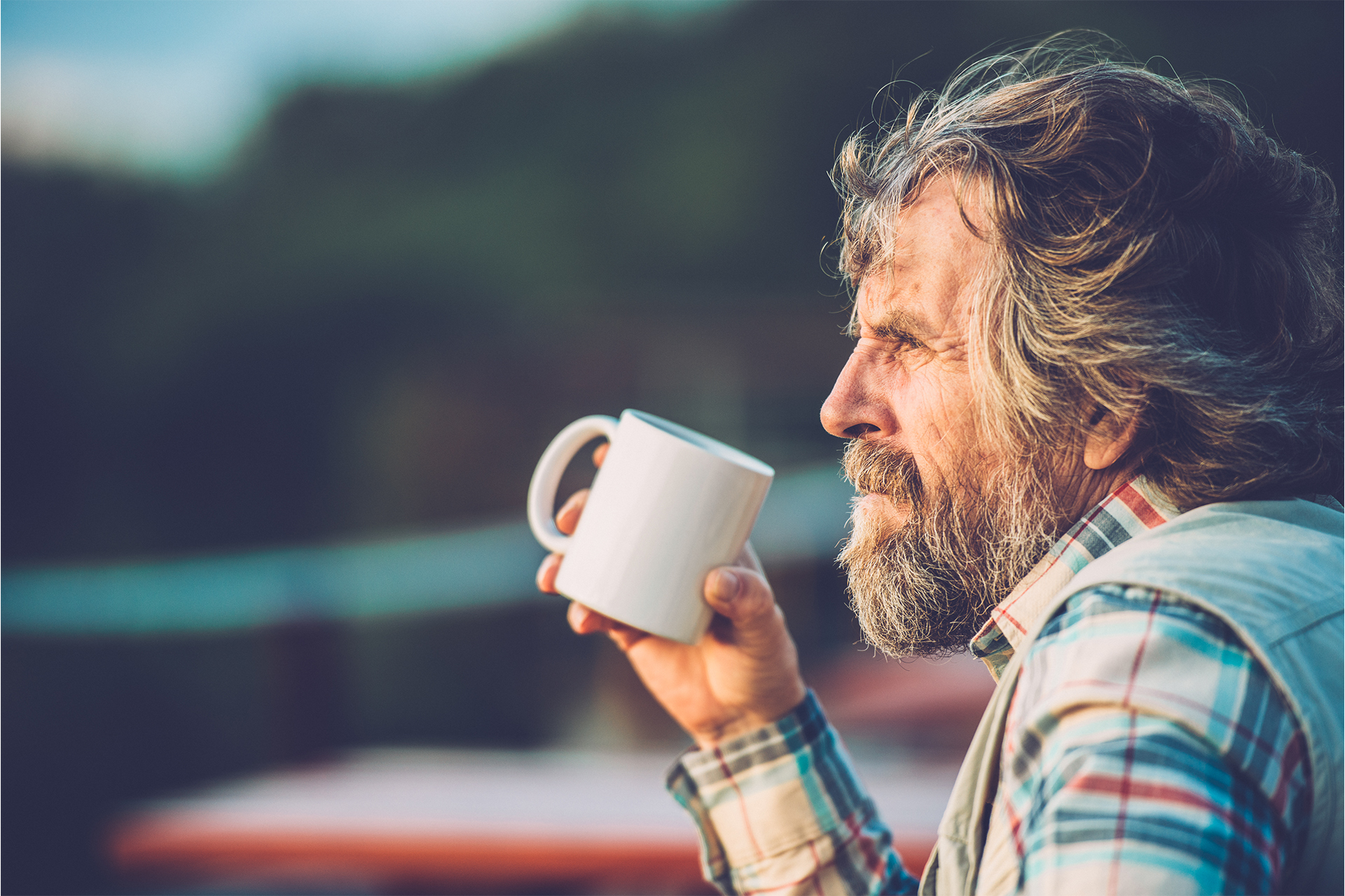 High Quality Man drinking coffee Blank Meme Template