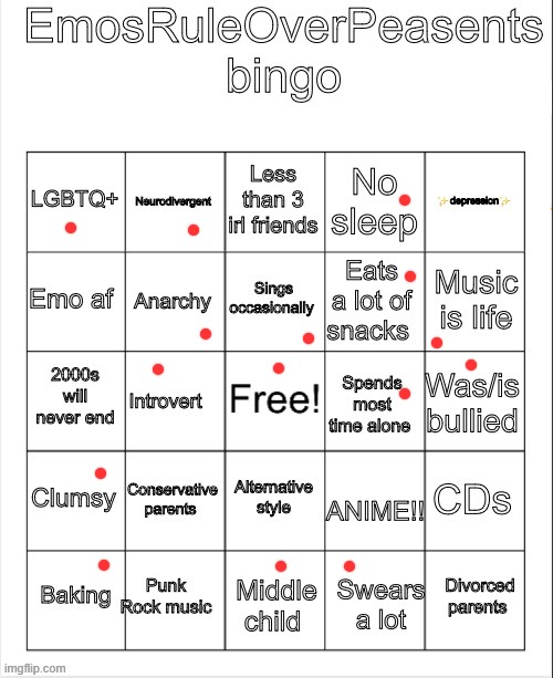 so close | image tagged in emosruleoverpeasents bingo | made w/ Imgflip meme maker