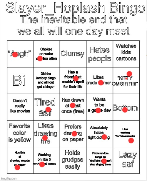 So close | image tagged in slayer s bingo | made w/ Imgflip meme maker