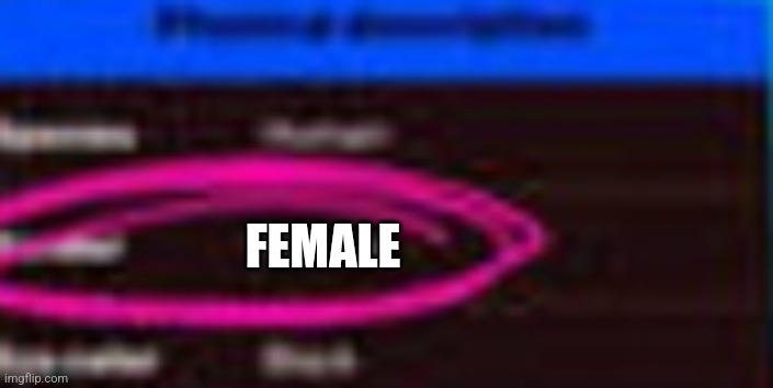 FEMALE | made w/ Imgflip meme maker