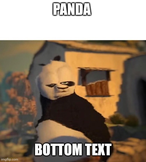 Drunk Kung Fu Panda | PANDA BOTTOM TEXT | image tagged in drunk kung fu panda | made w/ Imgflip meme maker